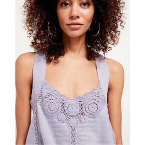 Free People frosted lilac crop top